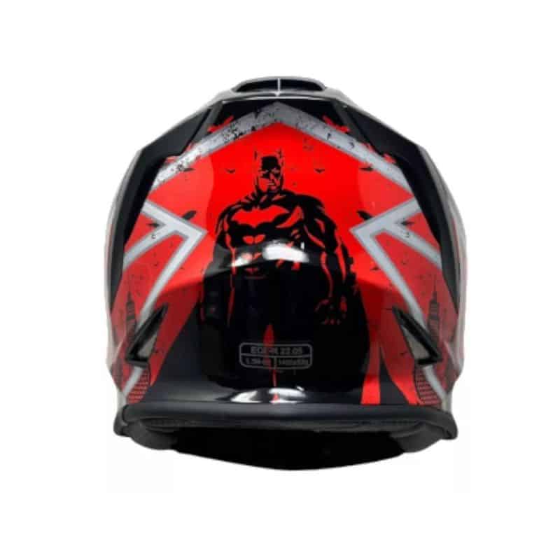 Casco Kov Dc Kroon Batman Rojo S R